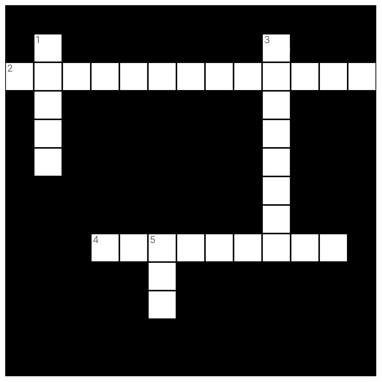 Blank crossword for chapter 2 of the crossword puzzle smart contract tutorial