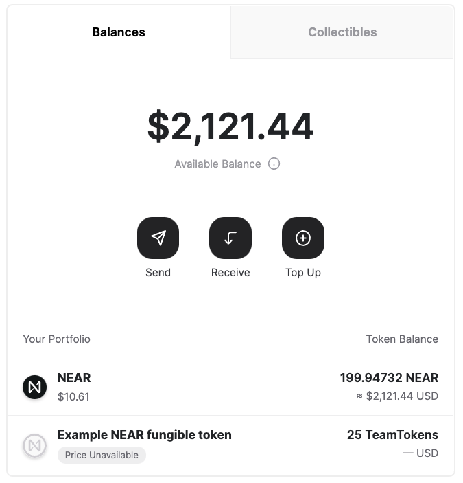 Wallet with token
