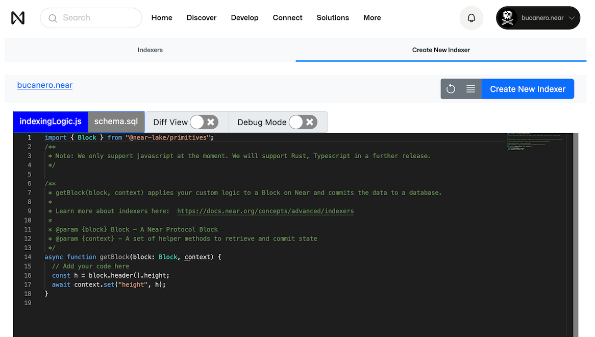 QueryAPI Indexer Dashboard